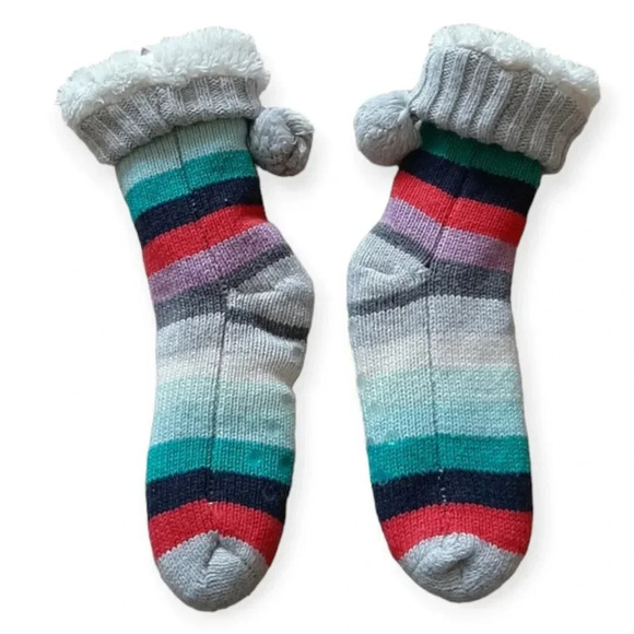 Kids Comfortable Colorful Soft Warm Winter Reading Grip  Socks - Picture 2 of 4